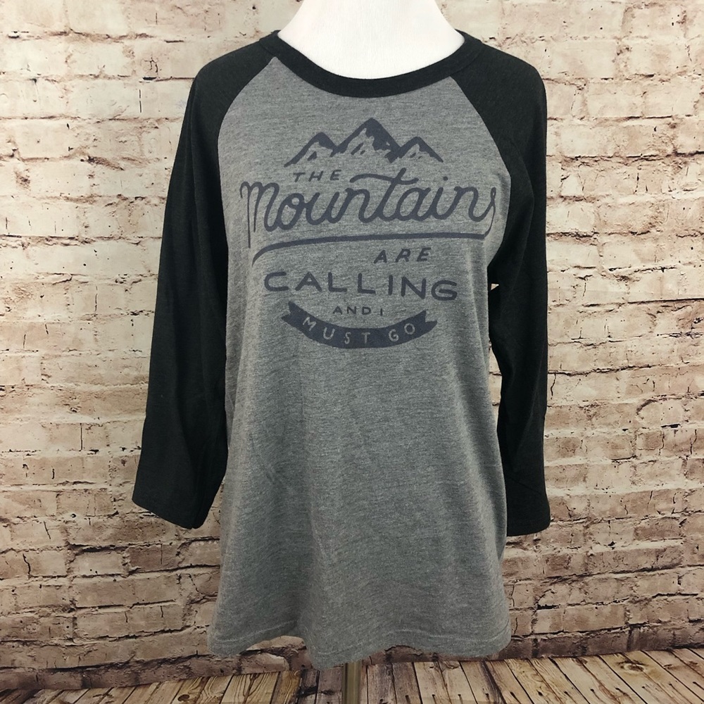 3/4 Sleeve Baseball Tee - “Mountains are Calling”